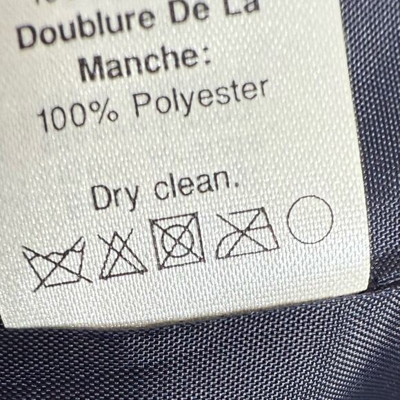 J.CREW Navy Classic Suiting Cotton Button-front Blazer W1770 Sz 2 - Picture 4 of 7